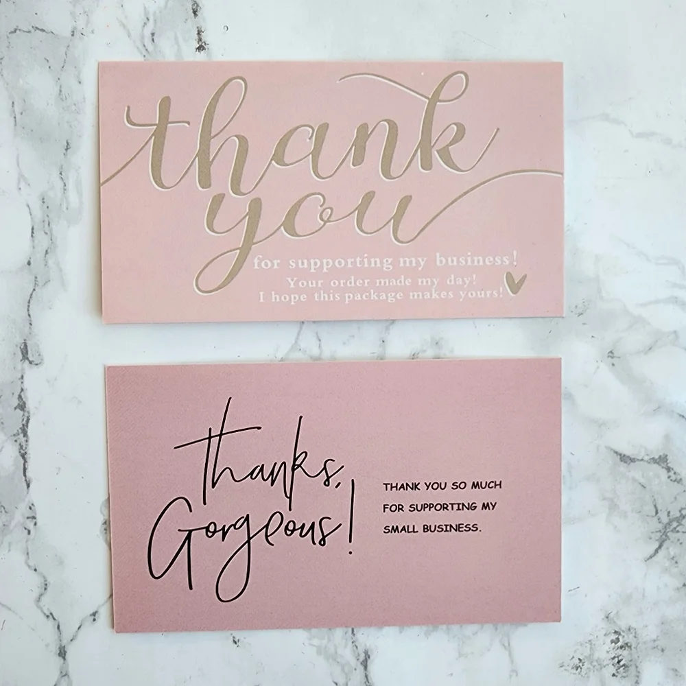 220pc Thank You Business Cards & Stickers